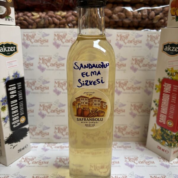 500 ml cam şişe sandaloz sakızlı elma sirkesi